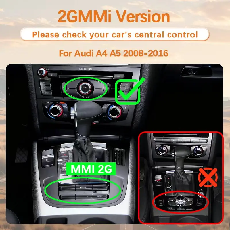 

SAZYAUTO для Audi A4 B8 A5 Q5 2009-2015 Wireless CarPlay Android Auto NO MMI 2G с AirPlay Mirror Link Bluetooth-навигация