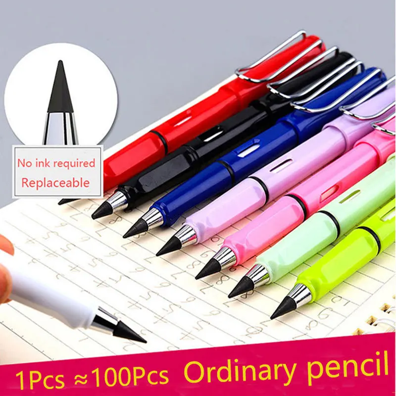 

48Pcs Everlasting Pencil Infinite Pencil Infinity Pencil with Eraser Inkless Pencils Eternal Reusable Erasable Writing Pencils