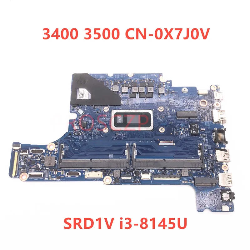 

CN-0X7J0V 0X7J0V X7J0V Mainboard For DELL 3400 3500 Laptop Motherboard With SRD1V i3-8145U CPU 17938-1 100% Full Tested Working