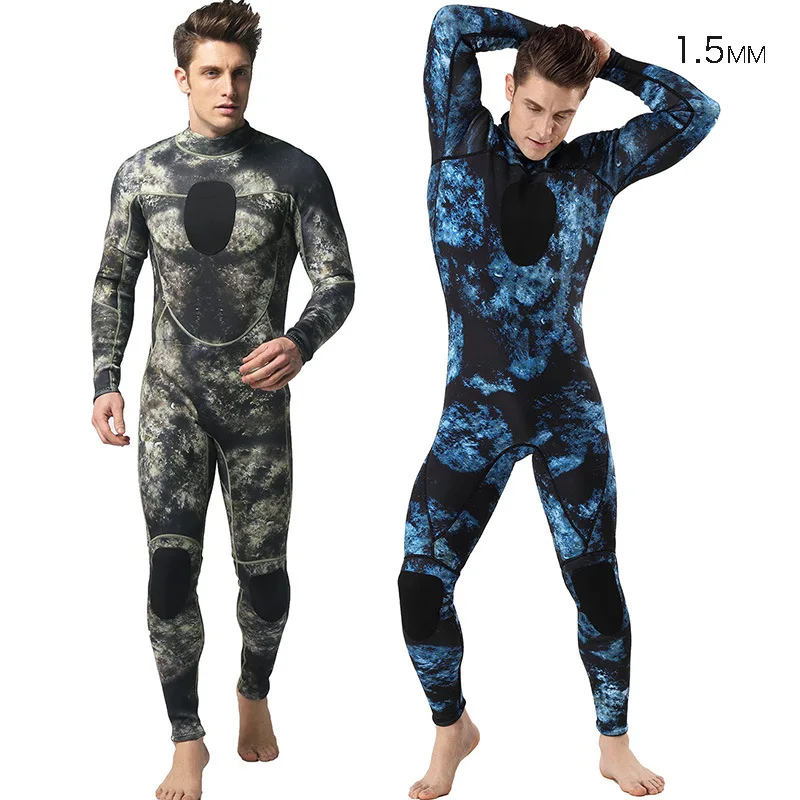 1.5MM Neoprene One Piece Scuba Hunting Snorkeling Diving Suit Full Body Keep Warm Wet Suit Surfing Spearfishing Swim Equipment