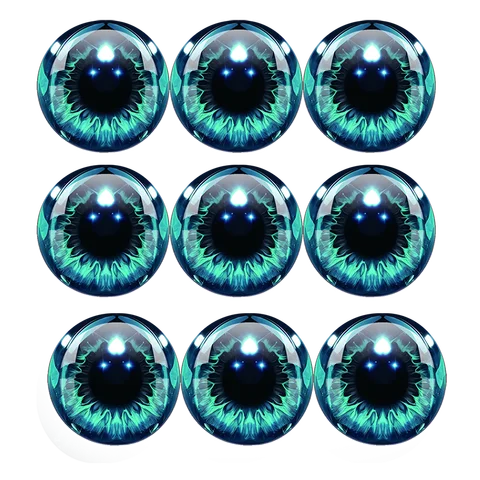 15 пар стеклянных глаз для шитья кукол своими руками, аксессуары для рукоделия, блестящая любовь, кошачий глаз, дракон, глаз динозавра, круглый кабошон