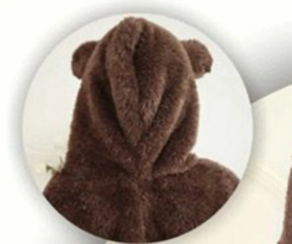 Women Winter Warm Thin Pajama Suit Length To The Shank Polyester Comfortable Cute Cartoon Animal Leisure Wear With Two Round Ear