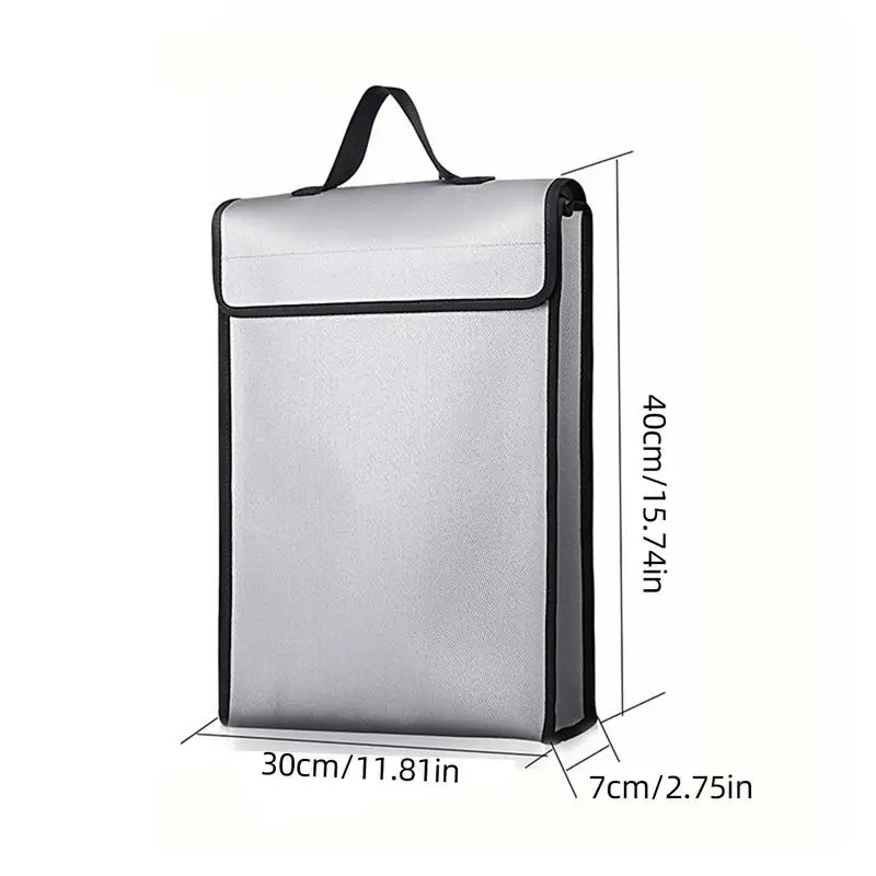 Large Fireproof Document Bag 16 X 12 Inches Waterproof And 1200 Fireproof Folder Money Bag Safe Storage Pouch For A4 Size images - 6