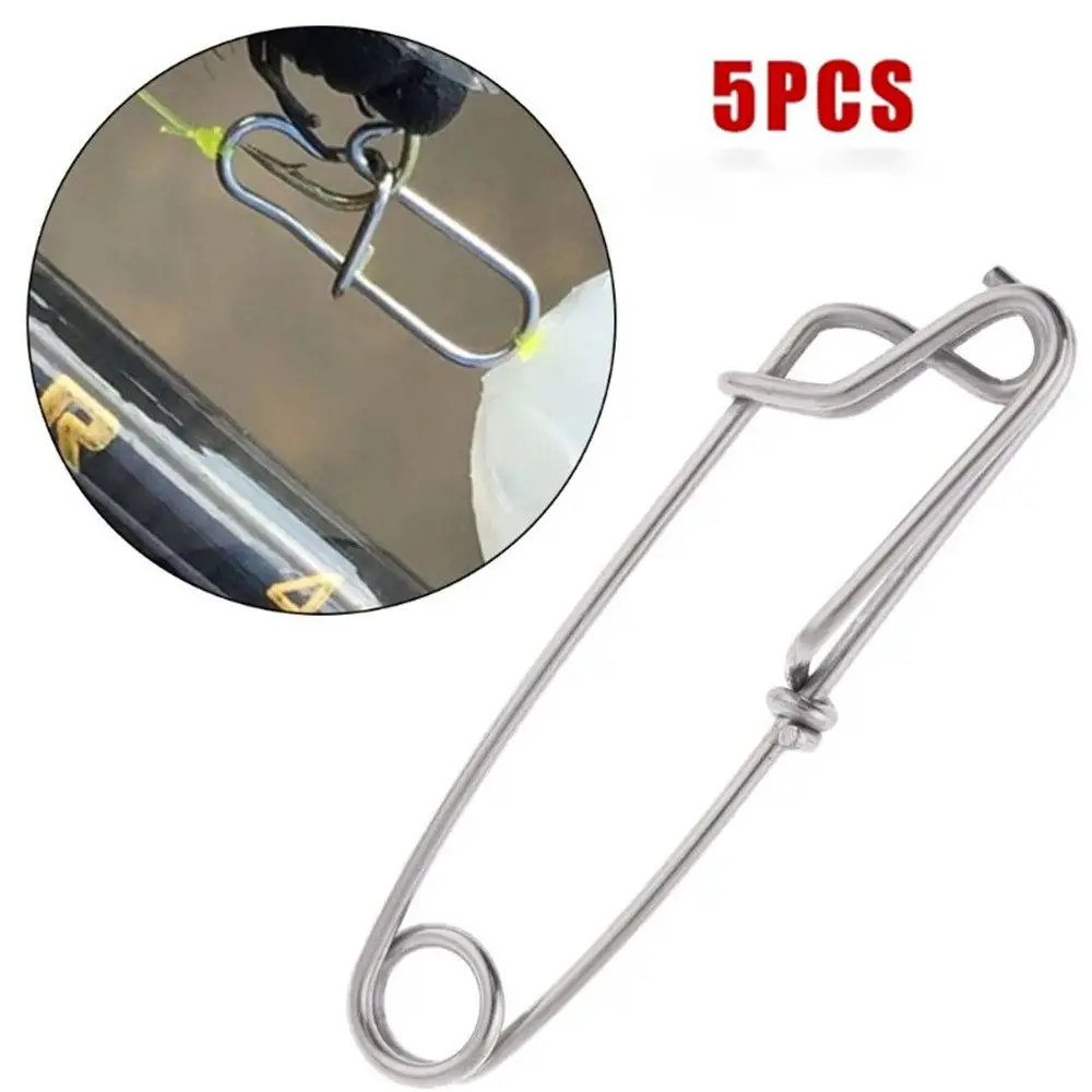 

Stainless Steel Connector Fishhook Accessories Swivels Longline Open Eye Clips Fishing Buckle Pin Long Line Clip Snap