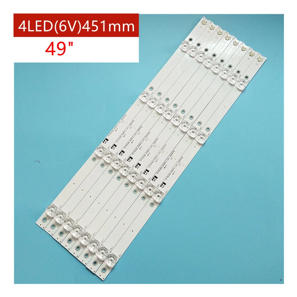 

LED Backlight strip for TCL 49P3 49P3C D49A620U B49A81S-UD L49P1-UD L49P2-UD 4C-LB4904-HR07J 49HR330M04A2 V3 HR-17624-05008