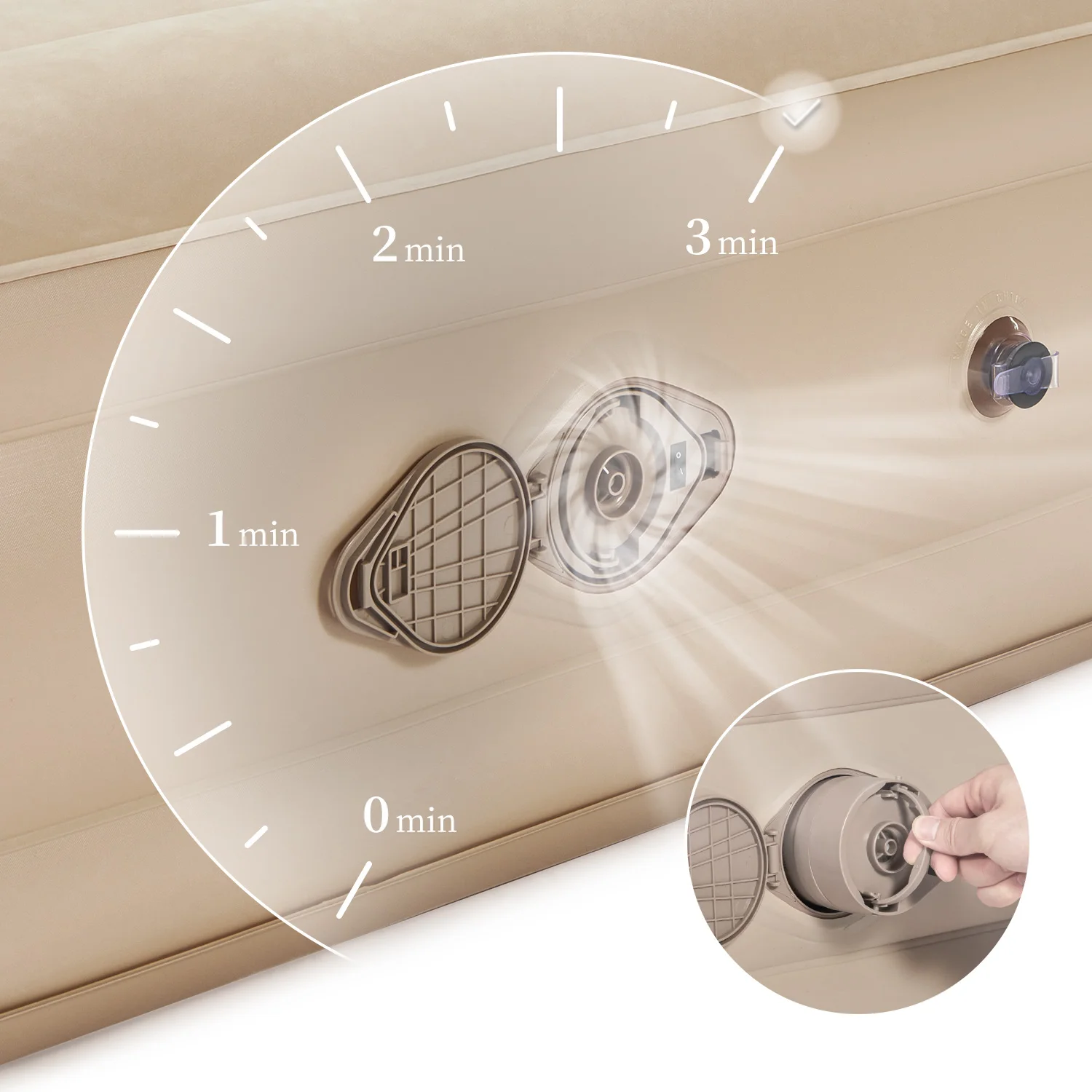 Надувная кровать Naturehike для кемпинга на открытом воздухе со съемной спинкой