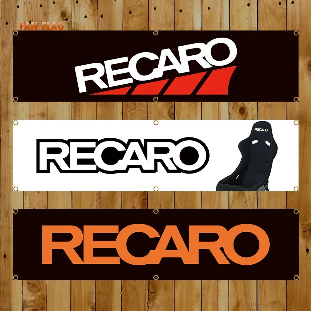 60x240 см Recaros сиденье баннеры на машину флаг гаража или наружное украшение гобелен