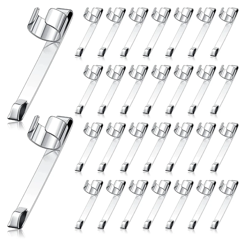 Clips Slide On Pencil Pocket Clips Snap In, Pencil Holder Clip Metal Hangable Portable Pencil Clips, 60 Pcs