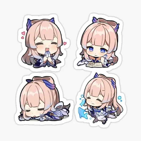 

Chibi Kokomi Genshin Impact 5 шт. наклеек для украшения дома багажа детский фон Декор Милая комната гостиная