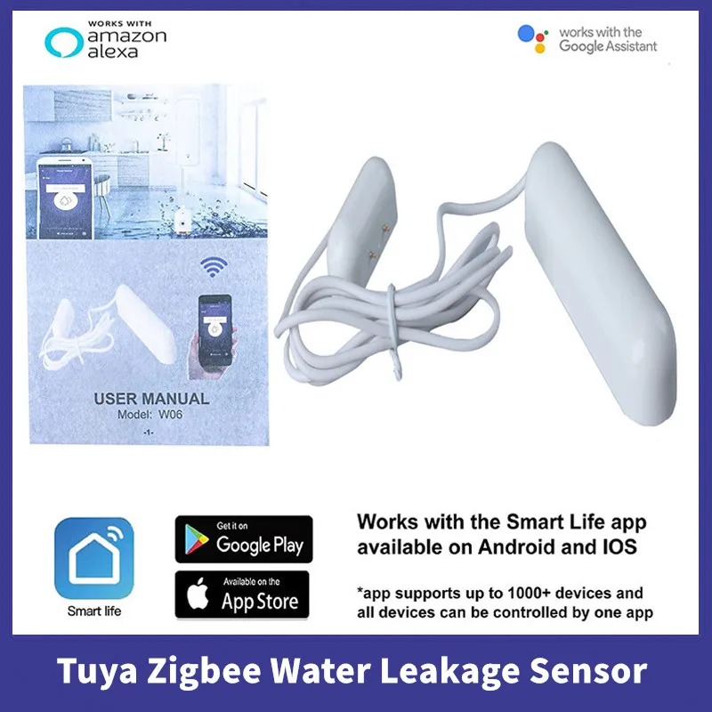 

Сигнализация Tuya Zigbee для утечки воды, датчик перелива и полного водоснабжения, система оповещения, детектор прожектора, удаленный монитор для умного дома