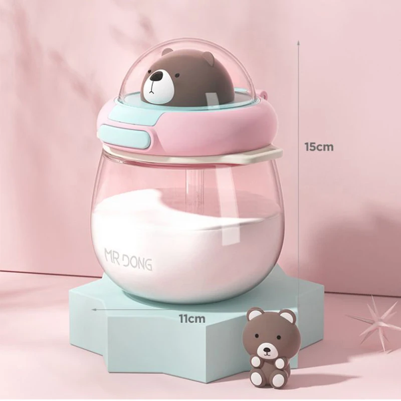 Милая бутылка для воды девочки стакан с соломинкой 650 мл чашка из тритана милый