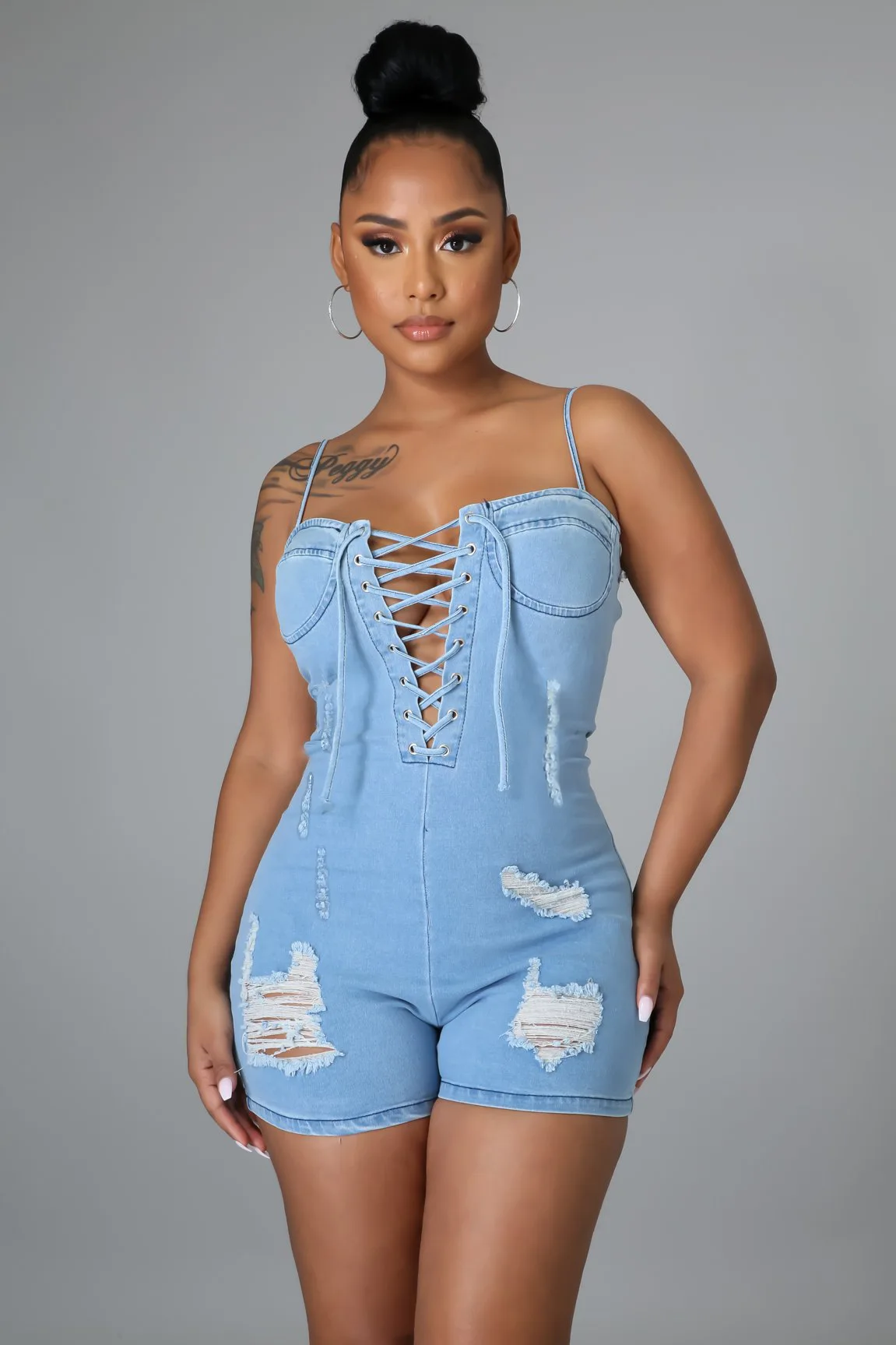 2023 New Suspenders Sexy Open Back Denim Jumpsuit Women Sleeveless Y2k Rompers Playsuit Women