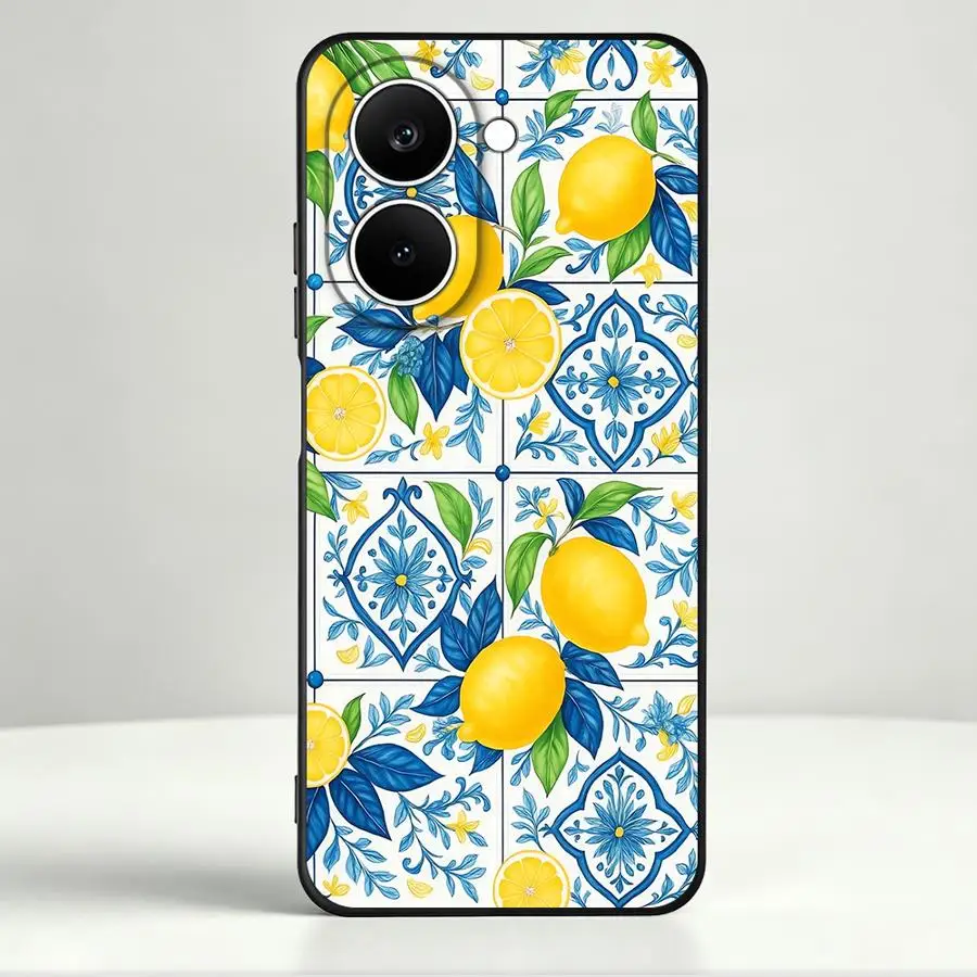 Фото Чехол для телефона Xiaomi Poco F8 C71 C75 X3 X4 X5 X7 F1 M5 M3 M4 M7 C61 C50 F3 C85 с узором «Средиземноморский лимон» №5