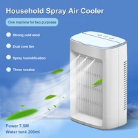 2022 air cooler multifunction mini fan usb electric fan water spray mist portable fan air conditioner humidifier fan for home