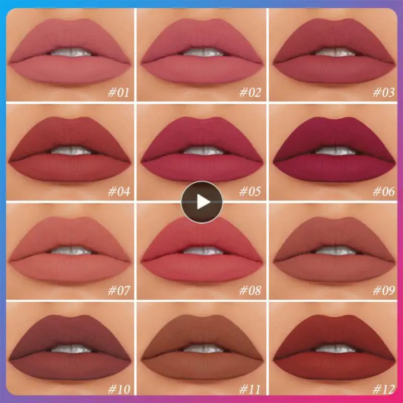 

Soft Mist Lip Glaze 12 Colors Waterproof Velvet Matte Lip Gloss Lip Tint Pigment Lips Makeup Liquid Lipstick Moisturizing