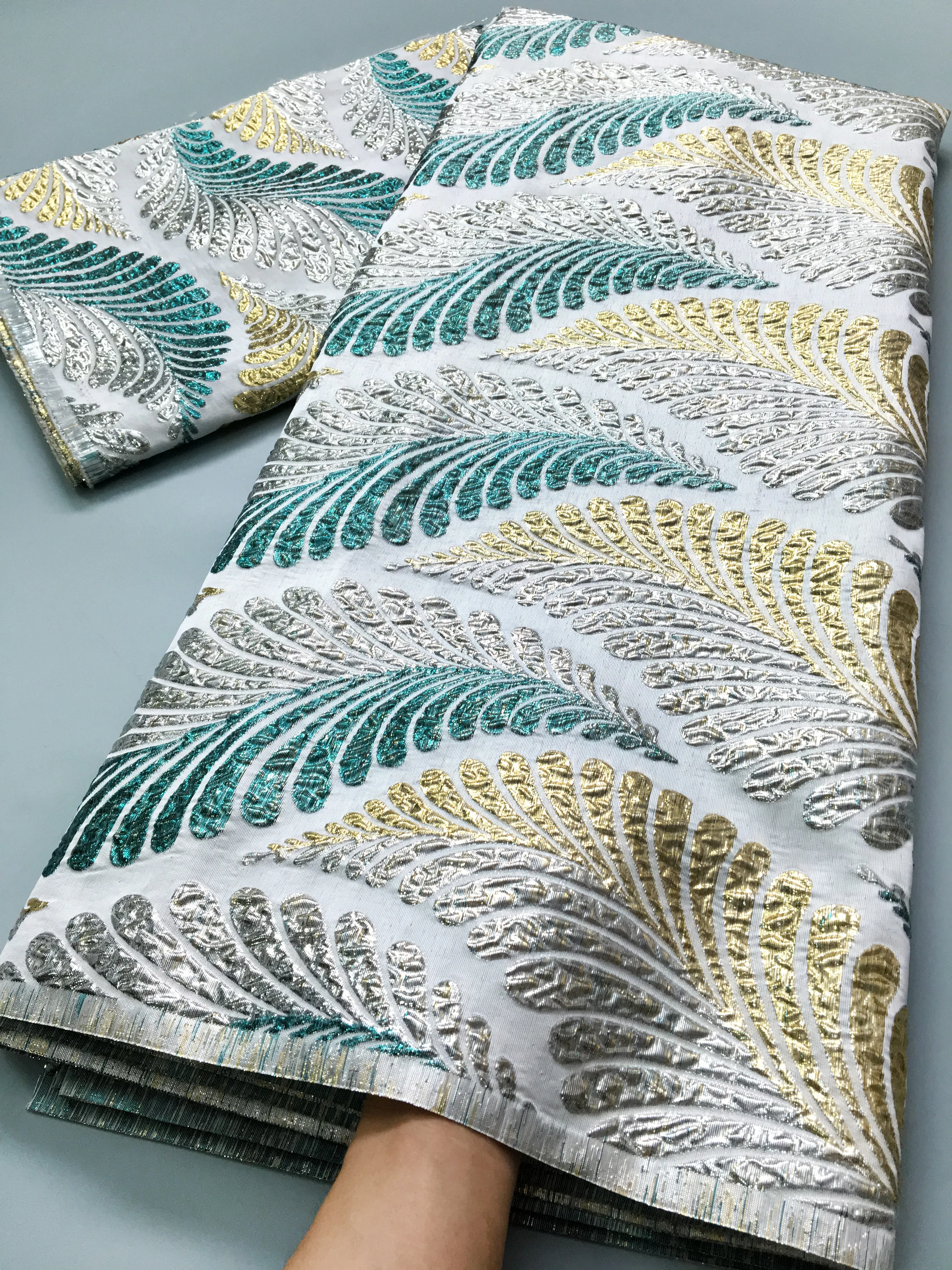 Нигерийская парчовая кружевная ткань 2 шт