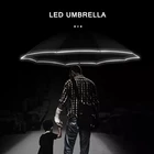 Автоматический зонтик заднего вида, Светодиодный светящийся ветрозащитный 3 складной деловой Прочный зонтик от дождя, мужской автомобильный зонтик высокого качества 10K