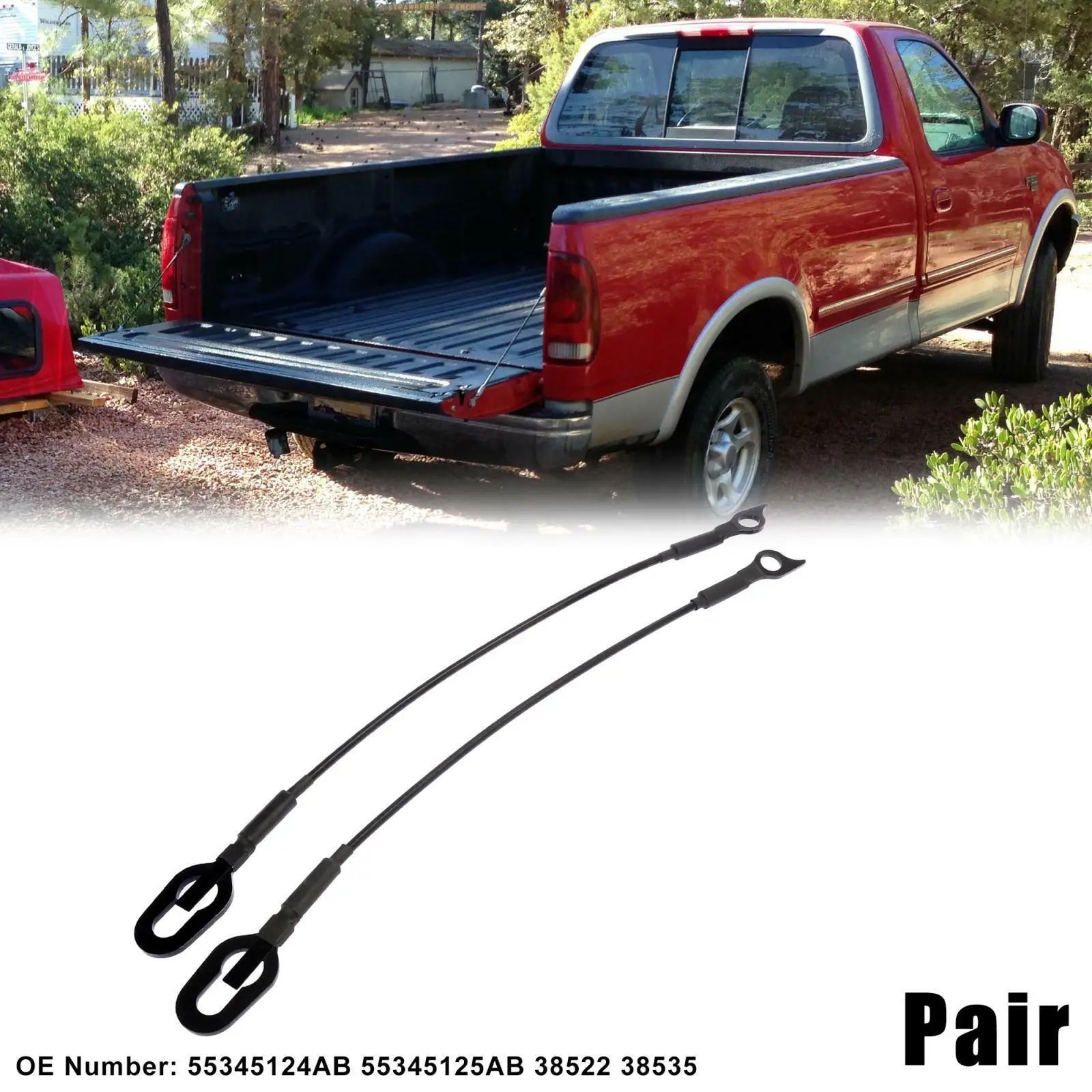 

1Pair Rear Tailgate Cables Support For Dodge For Ram 1500 2500 3500 1994-2002 Interior Switches Controls Car Accessories