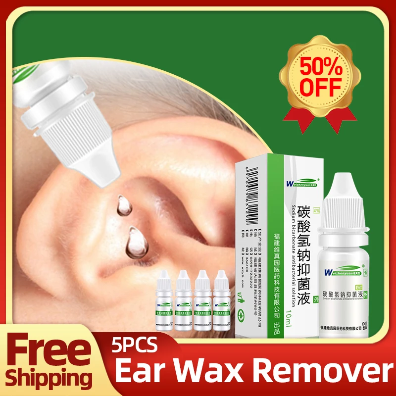 

Ear Wax Removal Cleaner Ear Drops Earwax Remove Medicine Earpick Ear Pick Cleaning Sodium Bicarbonate 2/5bottles