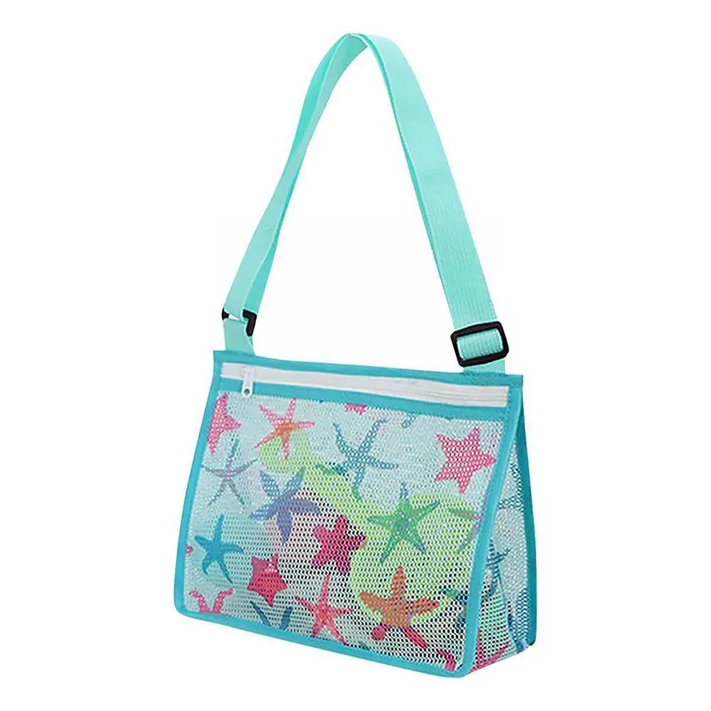 

New Printed Zipper Three-di-mensional Children's Beach Toy Bag Bag Children's Net Bag Messenger S-Hell Bag L1Y3