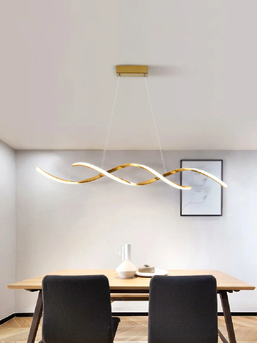 

Люстра для гостиной Северной Европы, креативная потолочная лампа с подсветкой для ресторана, длинное освещение для гостиной