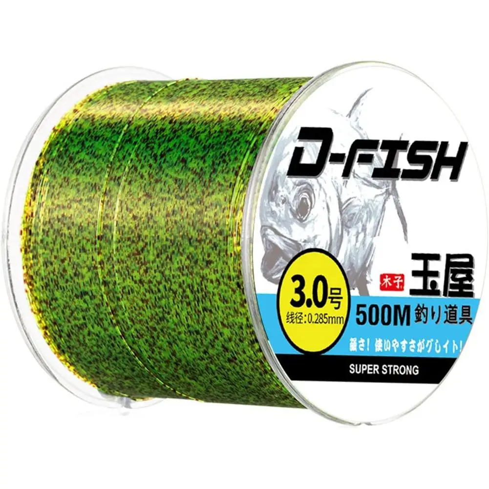 

500m Speckle Spoted Fishing Line Color Changing Super Strong Monofilament Fishing Line Outdoor Fishing Accessories