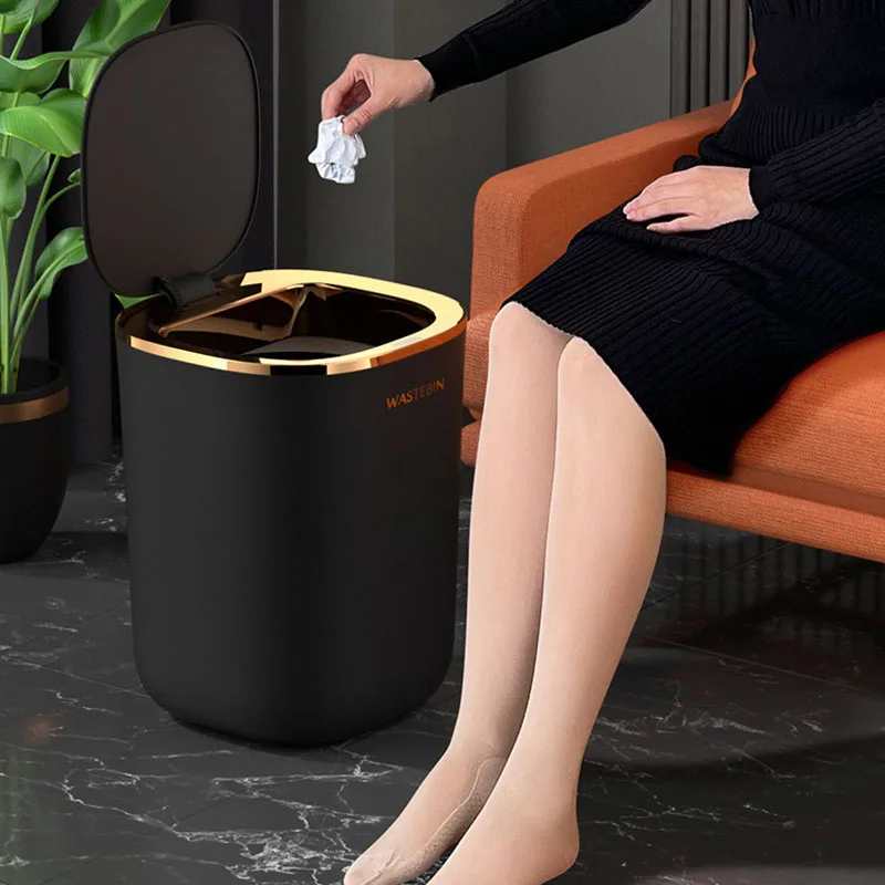 

12L Smart Sensor Garbage Bin Touchless Trash Can Kitchen Bathroom Toilet Trashs Can Waterproof and Odor-proof Automatic Bins