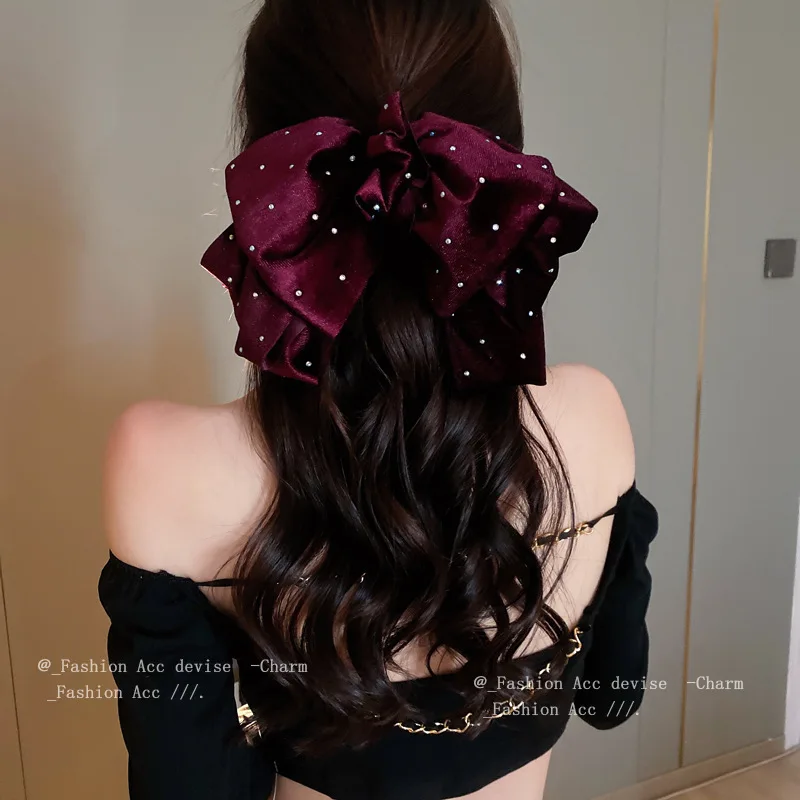 

Star Point Bowknot Hair Clip Korean Lady Fan Tianmei Temperament Spring Clip Popular Personality Fashion Hair Jewelry