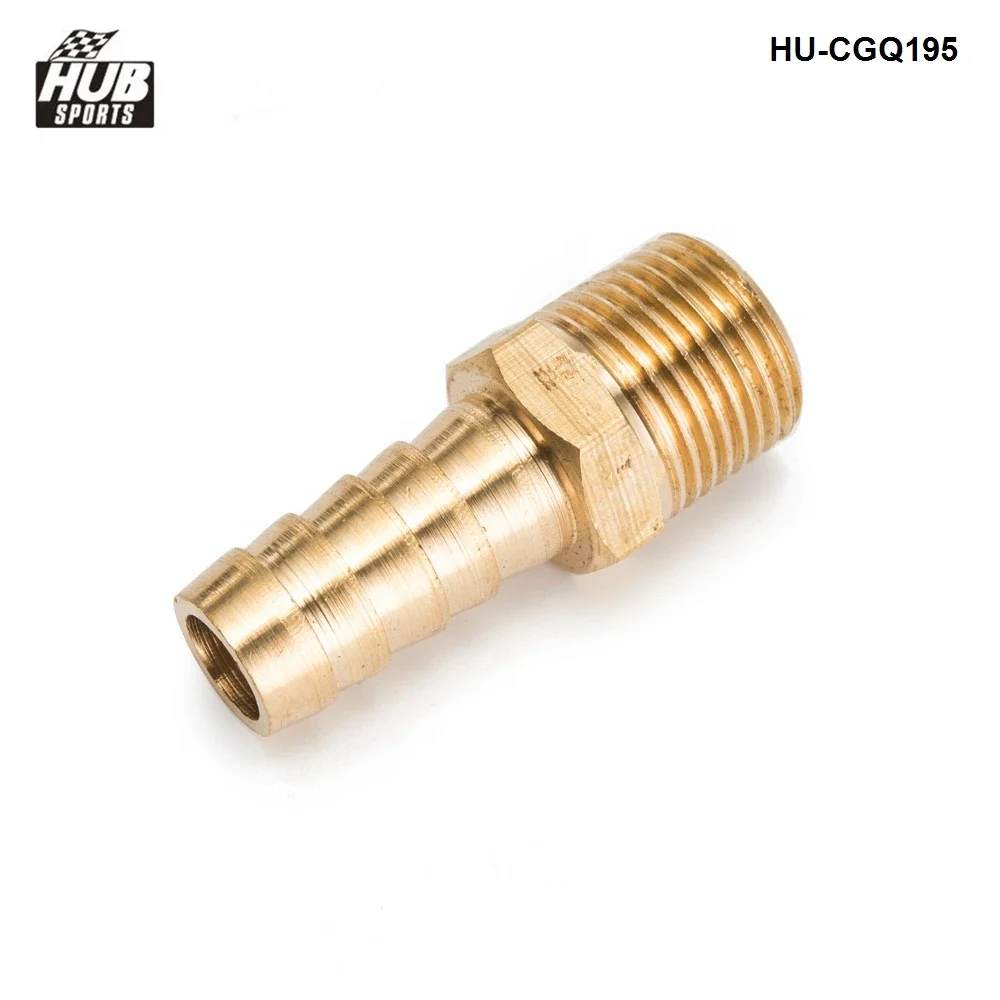 Мужской прямой штуцер 1/2 дюйма шланг ID - 3/8 NPT Латунный фитинг для турботопливного