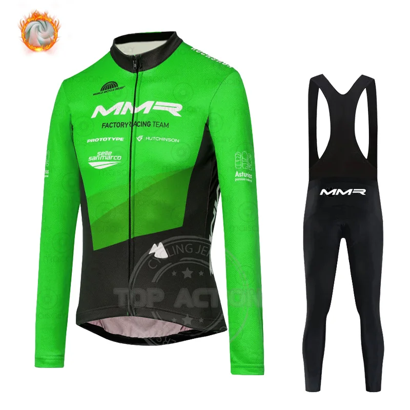 

MMR обычные студийные Зимние флисовые велосипедные трикотажные комплекты MTB Униформа велосипедная одежда быстросохнущая велосипедная одежда PNS длинная велосипедная одежда