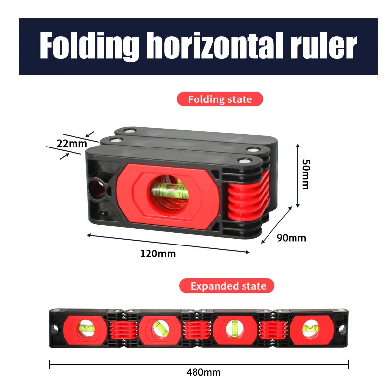 

Складной угломер, транспортир, многофункциональный инструмент для измерения уровня, наклон на 45 градусов с горизонтальными и вертикальными пузырьками