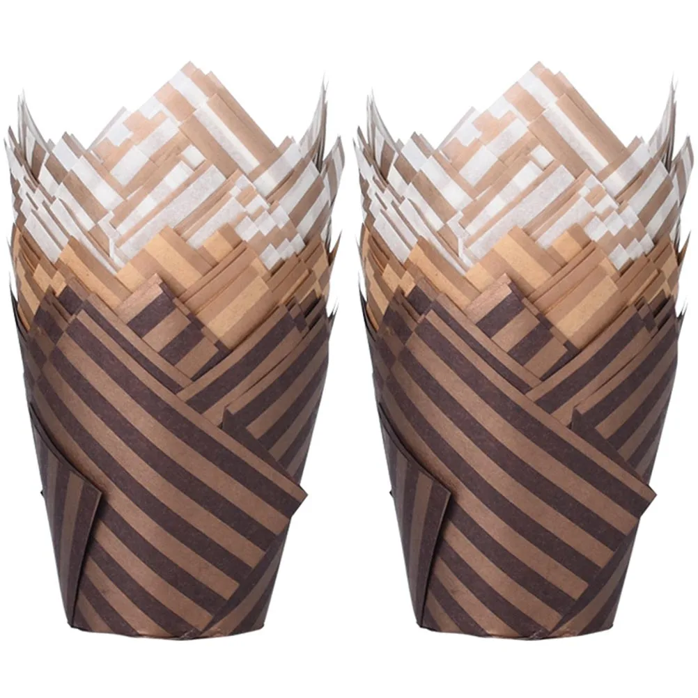 

100Pcs Cupcake Liners Cupcake Wrapper Muffin Liners Baking Cups Oilproof Cake Wrapper For Kitchen Baking Tool Random Color