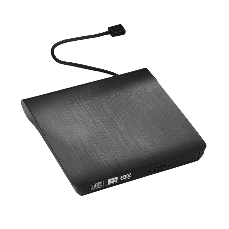 

Тонкий внешний чехол с USB 3,0 8X DVDRW, DVD, CD, RW ROM, записывающее устройство, чехол для Windows, ноутбука, настольного ПК, черный