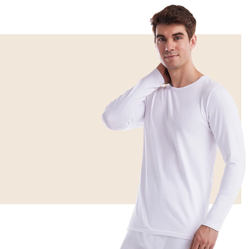 Men Thermal Underwear Set Cotton Elastic Long Johns Autumn Winter Thermal Long Sleeves Tops+Pants Keep Warm Thermo Clothing Suit