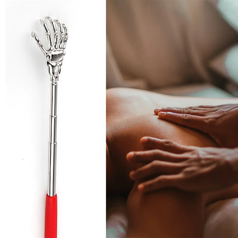 Телескопический скребок для спины выдвижной призрачный коготь металлический