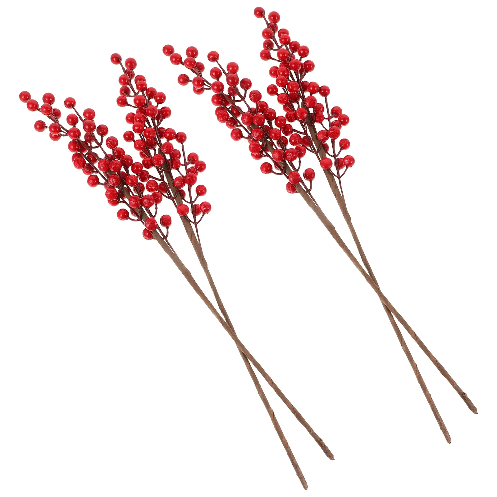 

Berry Christmas Stems Berries Red Artificial Picks Branch Tree Holly Branchessimulation Decorative Faux Ornament Imitation