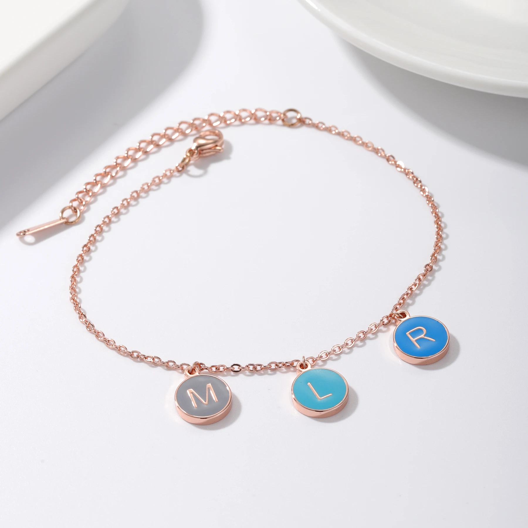 Диск 10 мм персонализированный эмалированный браслет индивидуальное имя диск