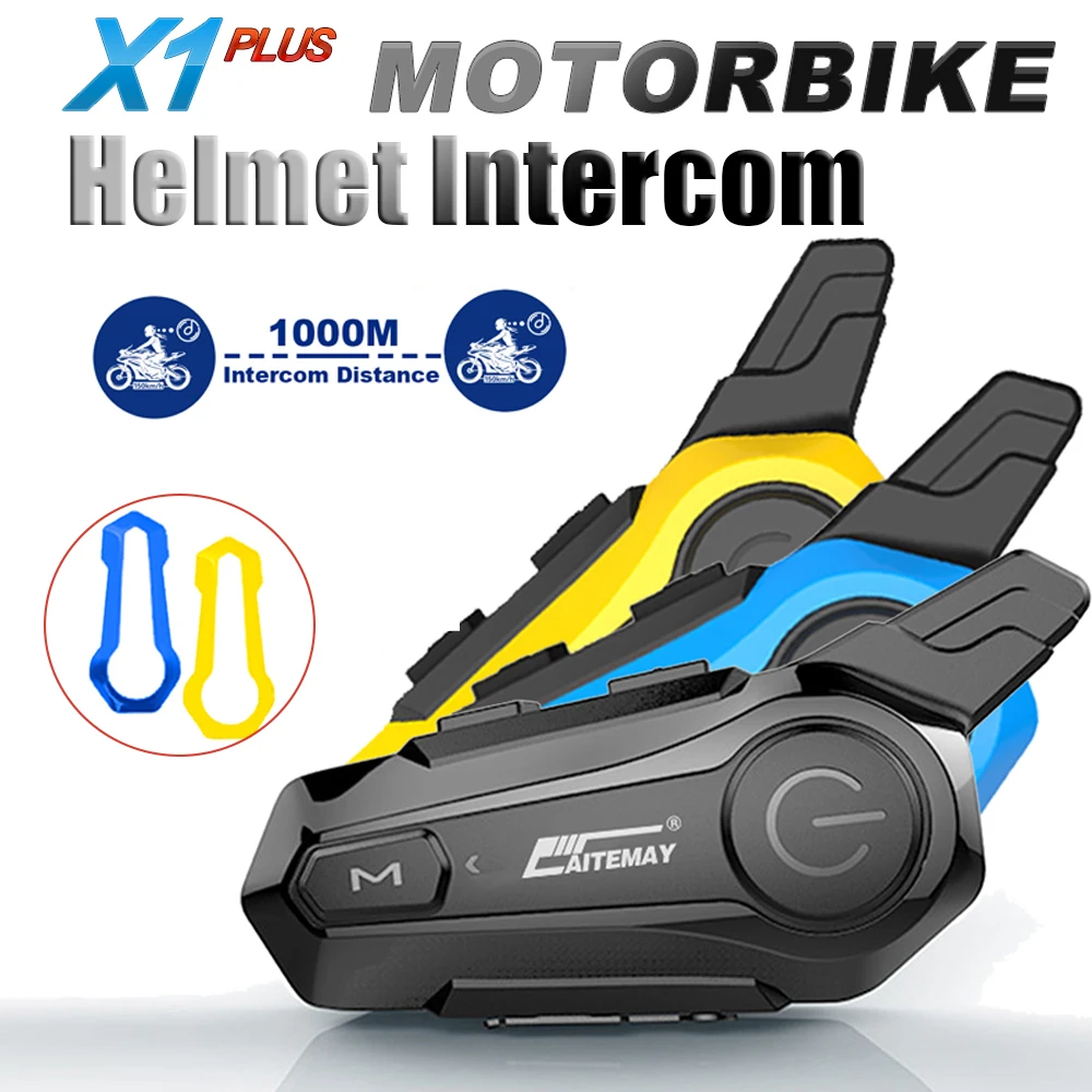 

Bluetooth-гарнитура для мотоциклетного шлема, водостойкая, 1000 м