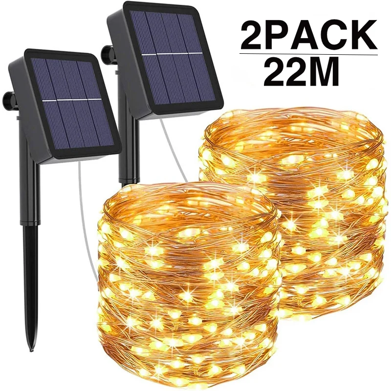 

Outdoor Solar String Fairy Lights 22M LED Solar Lamps 200leds Waterproof Home Christmas Wedding Decoration for Garden Street