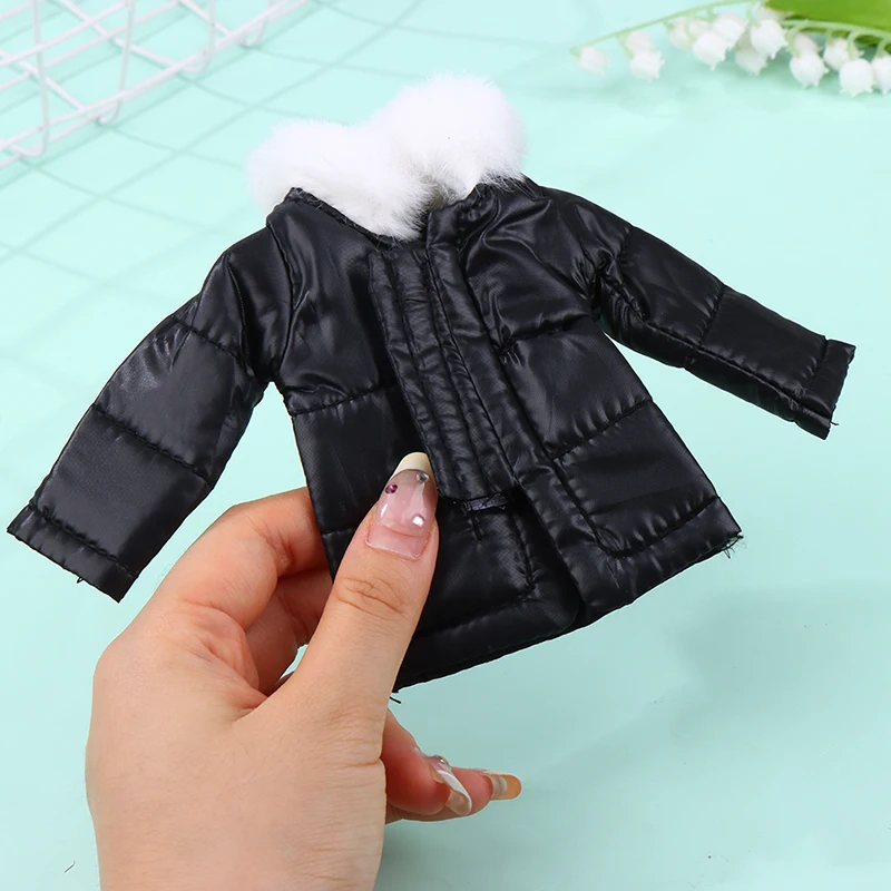 

1PCS Dolls Accessories For Elf Doll Costume Christmas Elf Accessory Clothes Black Down Jacket Kids Pretend Play Toys Gift