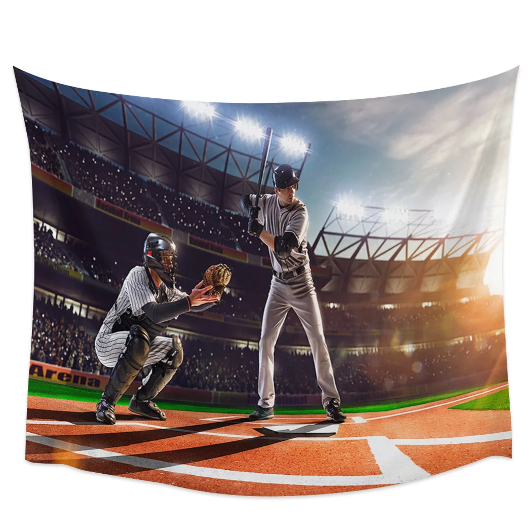 

Спортивный бейсбольный спортивный коврик, гобелен, настенное покрытие, домашнее украшение, одеяло, настенная подвеска, гобелены для спальн...