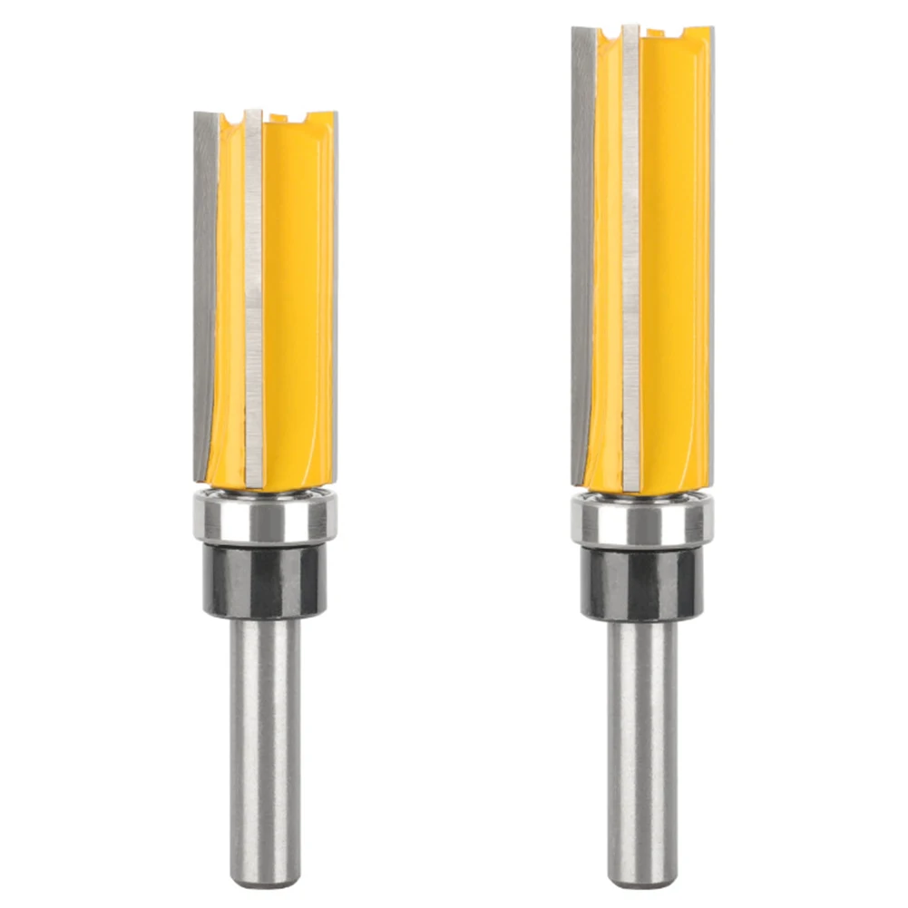

8MM Shank Router Bit Blade Template Pattern Bit Bearing YG6X Carbide Tip For Trimming Woodworking Milling Cutter Four Blades
