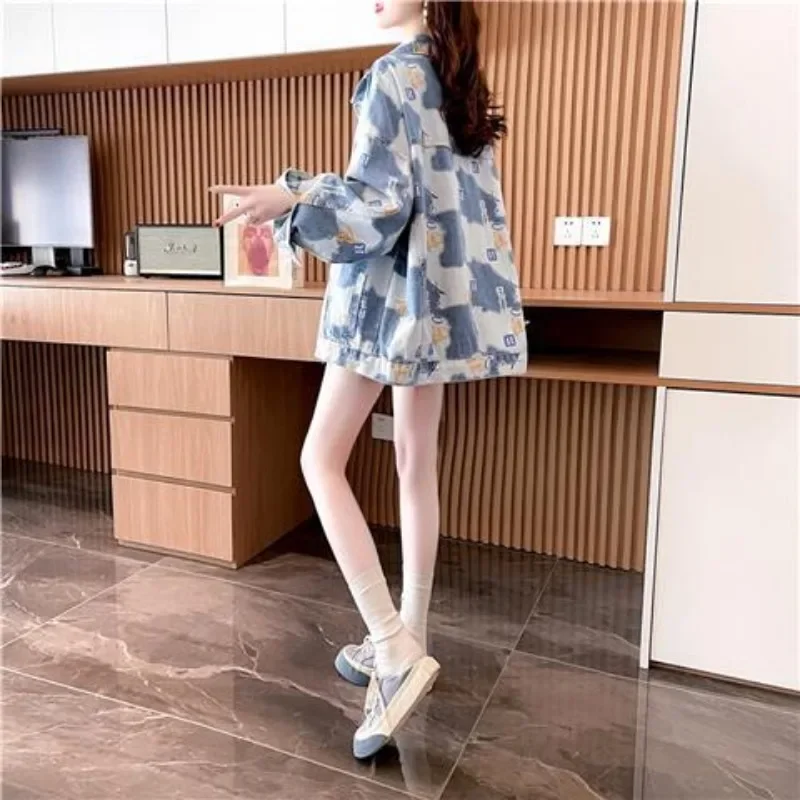 Женская джинсовая куртка Y2k маленькая из денима в Корейском стиле новый дизайн 2024