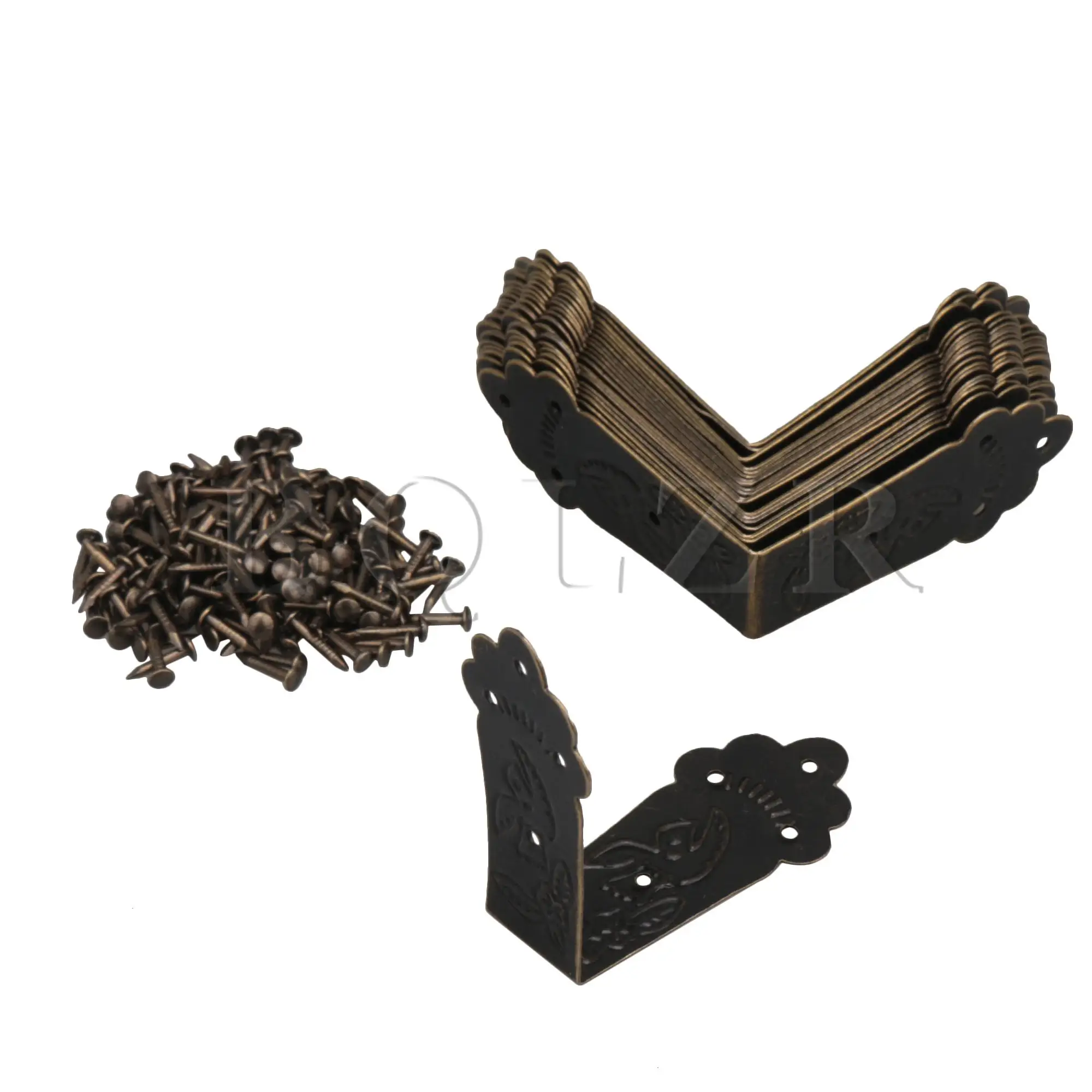 

BQLZR 20pcs Edging Flower Shaped Box Corner Guard 4.3x1.95cm for Furniture