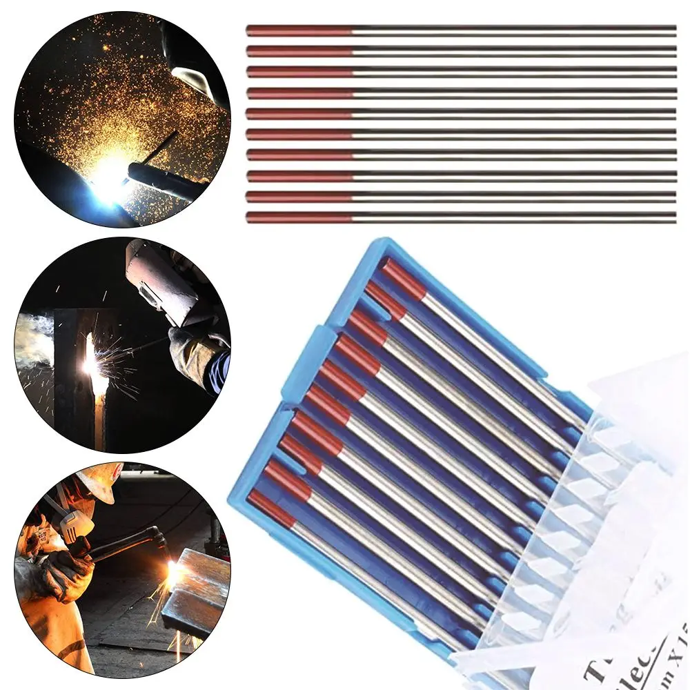 

Вольфрамовые электроды 2, 4 х150 мм WT20 10 шт., вольфрамовая игла, сварочный стержень с красной головкой для сварочного аппарата TIG, сварочный аппарат, аксессуары для пайки