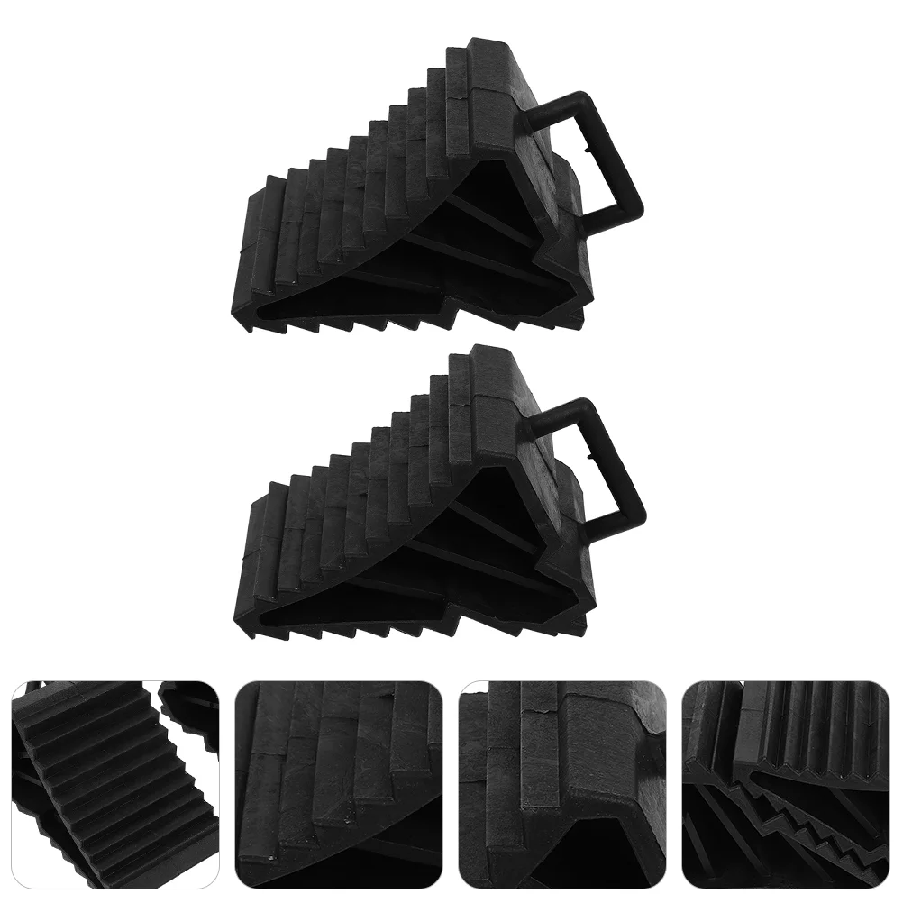 

2pcs Anti-Slip Car Wheel Tire Chock Stop Block Anti-Slip Block Tire Support Pad