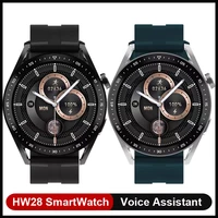 2022 new smartwatch hw28 nfc smart watch men 1 39 inch hd screen voice assistant bluetooth call calories pk huawei gtr 3 gts 2