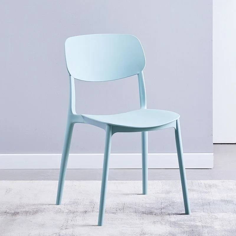

161 Restaurant chair back network red desk stool dining chair home plastic lazy casual simple and thick Nordic office