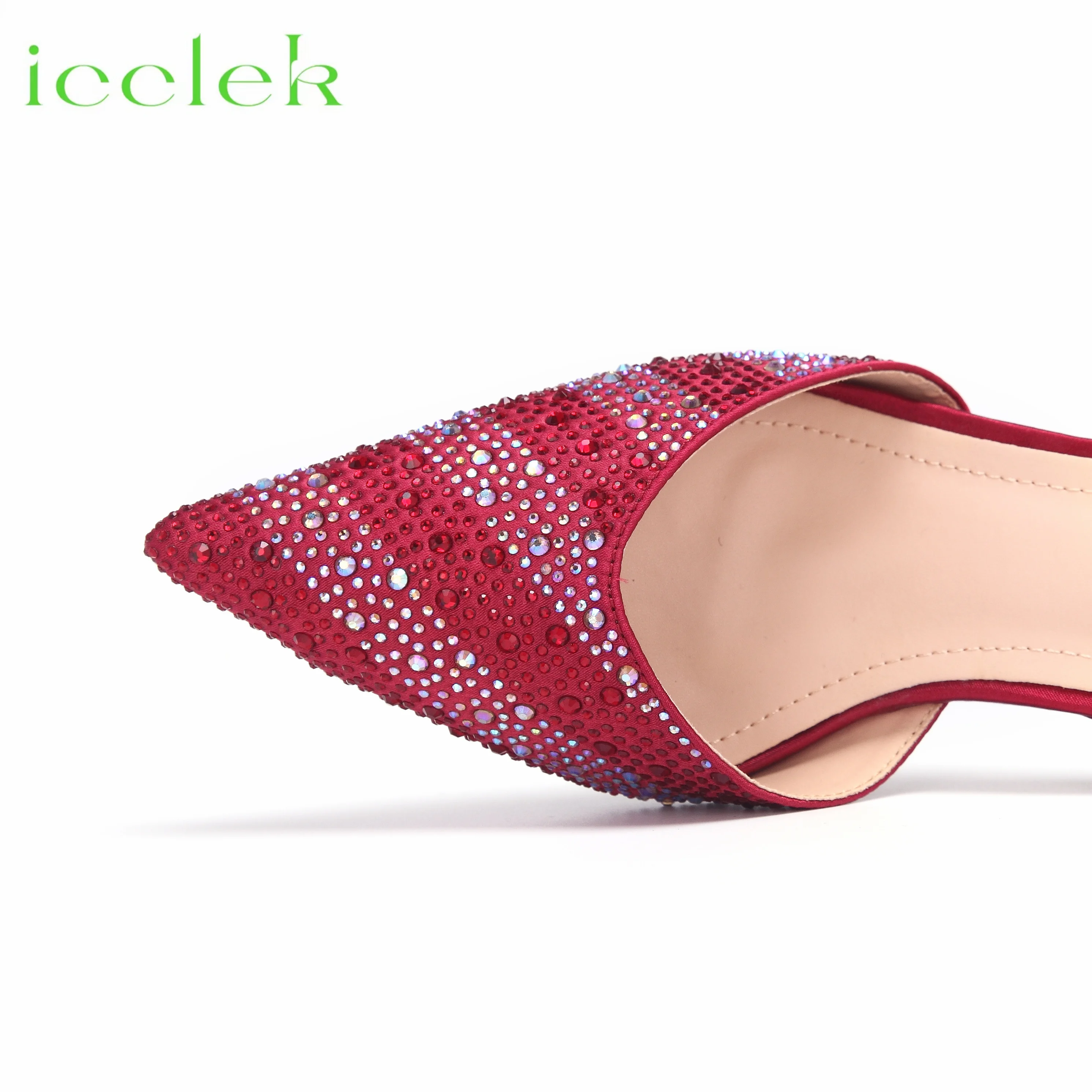 Новое поступление 2024 Винный Цвет зрелый дизайн заостренный носок Дамская обувь