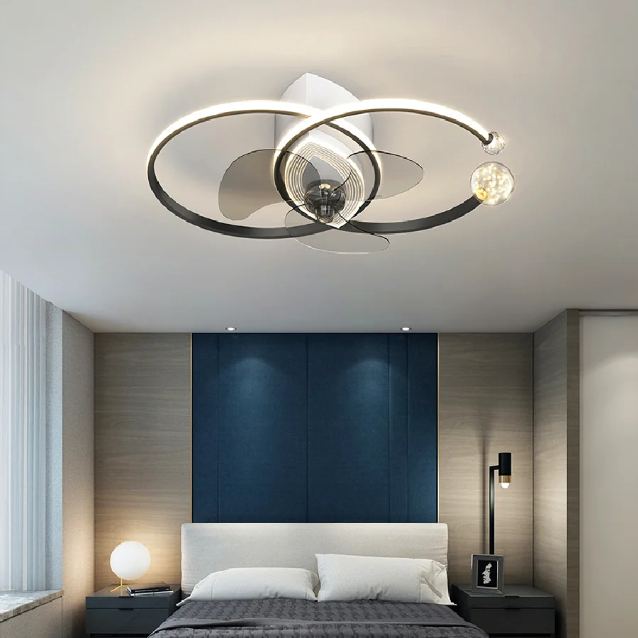 

Modern ceiling fans with light and silent cooling fan without blades Ceiling fan with light Ceiling lamp bedroom indoor lighting